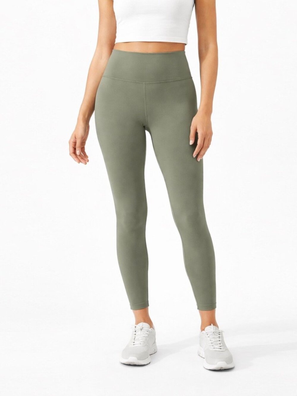 Everlane Renew Performance Leggings High Rise Green medium